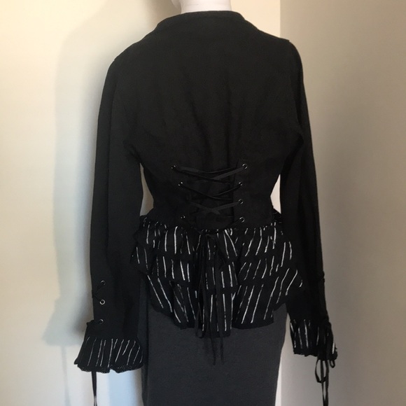 Nightmare Before Christmas Black with Ruffle Trim Jacket ONLY - Picture 6 of 12